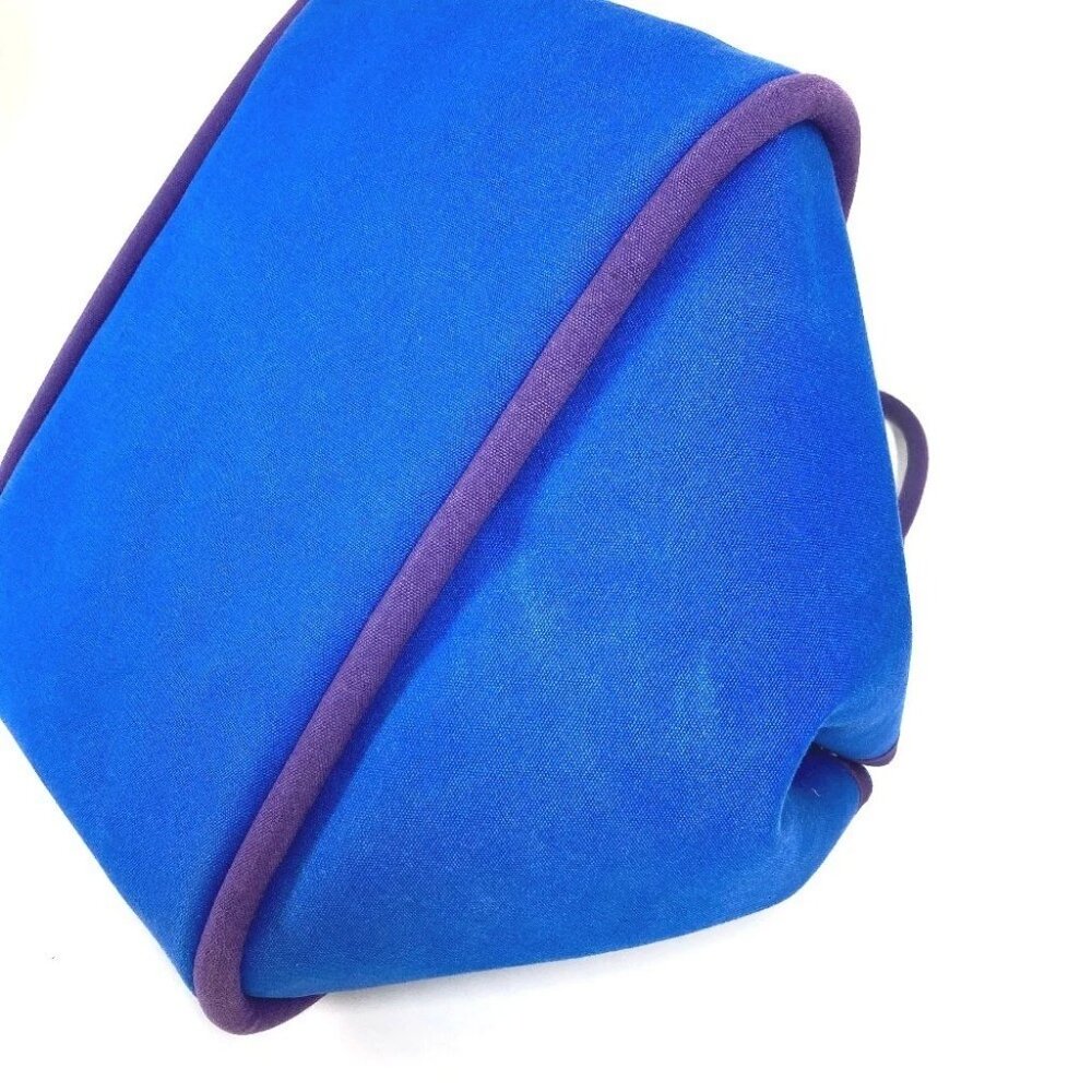 HERMES With porch Sac Baga GM Tote Bag Hand Bag Canvas blue - Picture 4 of 16